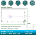 Ifenceview 6'x3' to 6'x50' Brown Shade Cloth/Fence Privacy Screen Fabric Mesh Net for Construction Site, Yard, Driveway, Garden, Railing, Canopy, Awning 160 GSM UV Protection (6' x 21')