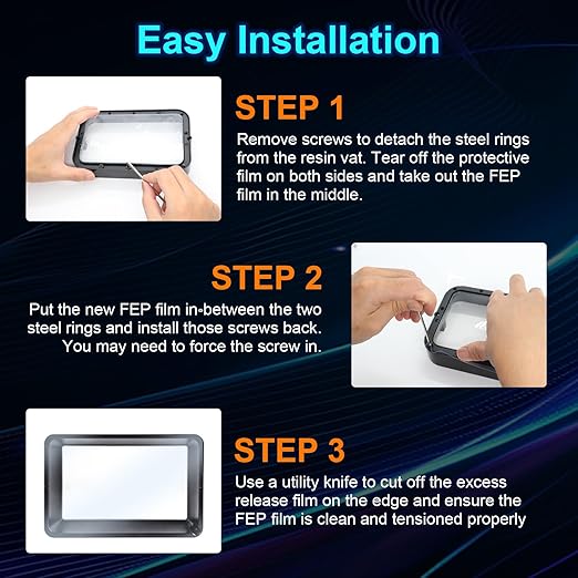 6PCS FEP Film for ANYCUBIC Photon Mono X, Mono X2, Mono X 6K, Mono X 6Ks, M3 Plus, Resin Tank Fep Replacement,3D Printer Accessories