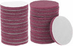 HARFINGTON 24pcs Scrubber Scouring Pads 500 Grits 4 Inch Drill Power Brush Hoop and Loop Surface Conditioning Disc Drill Scuffing Disc Scrub Pads for Home Kitchen Cleaning, Red