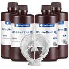 ANYCUBIC 2nd Gen Resin Technology ABS-Like Resin 2.0 Bundle, 3D Printer Resin with High Toughness, More Precise Details, Wide Compatibility for All LCD Resin 3D Printers (White, 4kg in Total)