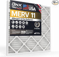 BNX TruFilter 14x18x1 Air Filter MERV 11 (12-Pack - MADE IN USA - Allergen Defense Electrostatic Pleated Air Conditioner HVAC AC Furnace Filters for Allergies, Dust, Pet, Smoke, Allergy MPR 1200 FPR 7