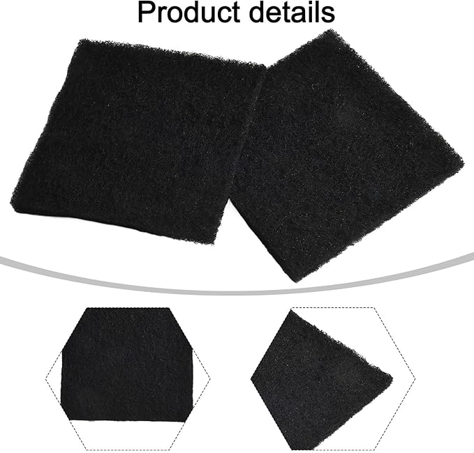 Activated Carbon Compost Filter for Garden Waste Bins, 8 x 8 x 0.5 cm Square Control Pad, 5-Pack, Fits Standard Compost Bin Lids, Air Quality