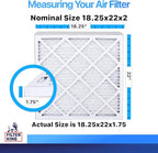 Filter King 18.25x22x2 Air Filter | 12-PACK | MERV 8 HVAC Pleated A/C Furnace Filters | MADE IN USA | Actual Size: 18.25 x 22 x 1.75"