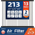 2 Pack 213 Replacement Air Filter, MERV 13,Actual Size: 20.47"x25.6"x3.94", Nominal Size: 20''x25''x4'', HVAC Furnace Filter, Compatible with AprilAire Models 1210, 1620, 2210, 2216, 3210, 4200