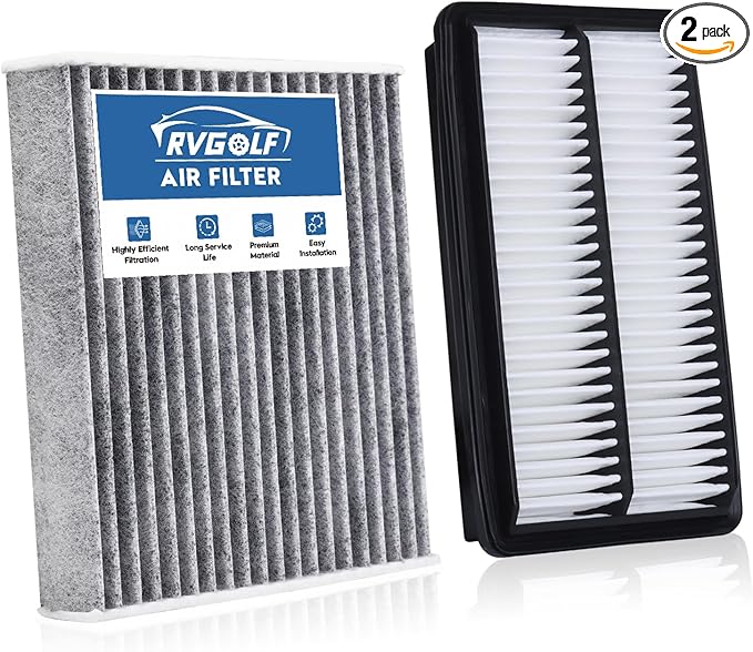 Engine+Cabin Air Filters Fit 2021-2025 2026 for Acura TLX L4 2.0L, 2018-2025 2026 Honda Odyssey V6 3.5L Engine Air Filter Replacement Automotive Accessories CF11182 CA12061