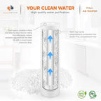 Aquaboon 5 Micron 10 x 2.5 Grooved Sediment Water Filter Replacement for Whole House Filter Cartridge Compatible with AP110, WHKF-GD05, CFS110, 4-Pack