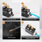 1/4" Coolant Mister with Magnet Base,CNC Cooling Spray for Milling Machine and Metal Lathe Mill,Air Sprayer Mist Lubrication System on Engraving Tools and Accessories(Metal Tube)