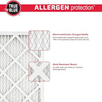 True Blue 15x20x1 MERV 11 Allergen Air Filter (4-Pack) | Electrostatic Pleated HVAC Furnace Air Filter | Replacement Filter for Home Use | Made in USA
