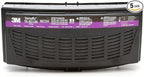 3M Versaflo HEPA Cartridge TR-6510N, Organic Vapors, For TR-600/TR-800 Powered Air Purifying Respirator (PAPR), 5/Case, Magenta/Black