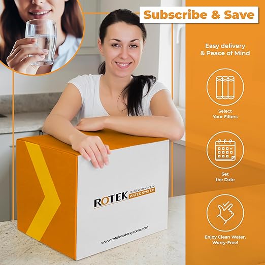 Rotek Water Systems Whole House Water Filtration System | 2-Stage Water Filter System | SED & KDF | Clean Drinking Water | Sediment & KDF Filter | Heavy Metal Reduction | 10 Inch