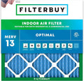 Filterbuy 23.5x23.5x1 Air Filter MERV 13 Optimal Smoke & Allergy Defense (1-Pack), Electrostatic Pleated HVAC AC Furnace Filters Replacement, Made in USA (Actual Size: 23.38 x 23.38 x 0.75)