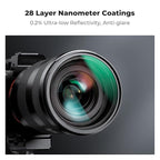 K&F CONCEPT 55mm Black Diffusion 1/4 & 1/8 Lens Filter Kit (2 Pcs), Mist Cinematic Effect Filter for Vlog/Video/Portrait Image with 28 Multi-Layer Coated