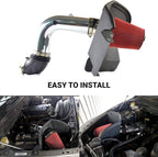 4 Inch Intake Pipe Perfit Formance Cold Air Intake Induction Kit with Filter 2003 2004 2005 2006 2007 Fit for Dodge Ram 2500 3500 5.9L L6 Turbo Diesel (Black Tube & Black Filter)