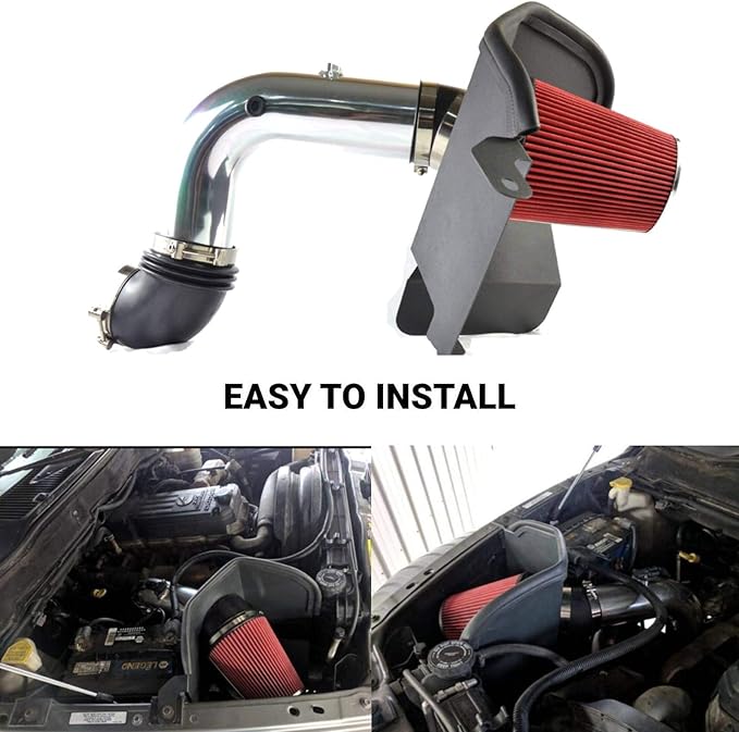 4 Inch Cold Air Intake Kit with Filter 2003 2004 2005 2006 2007 Fit for Dodge Ram 2500 3500 5.9L L6