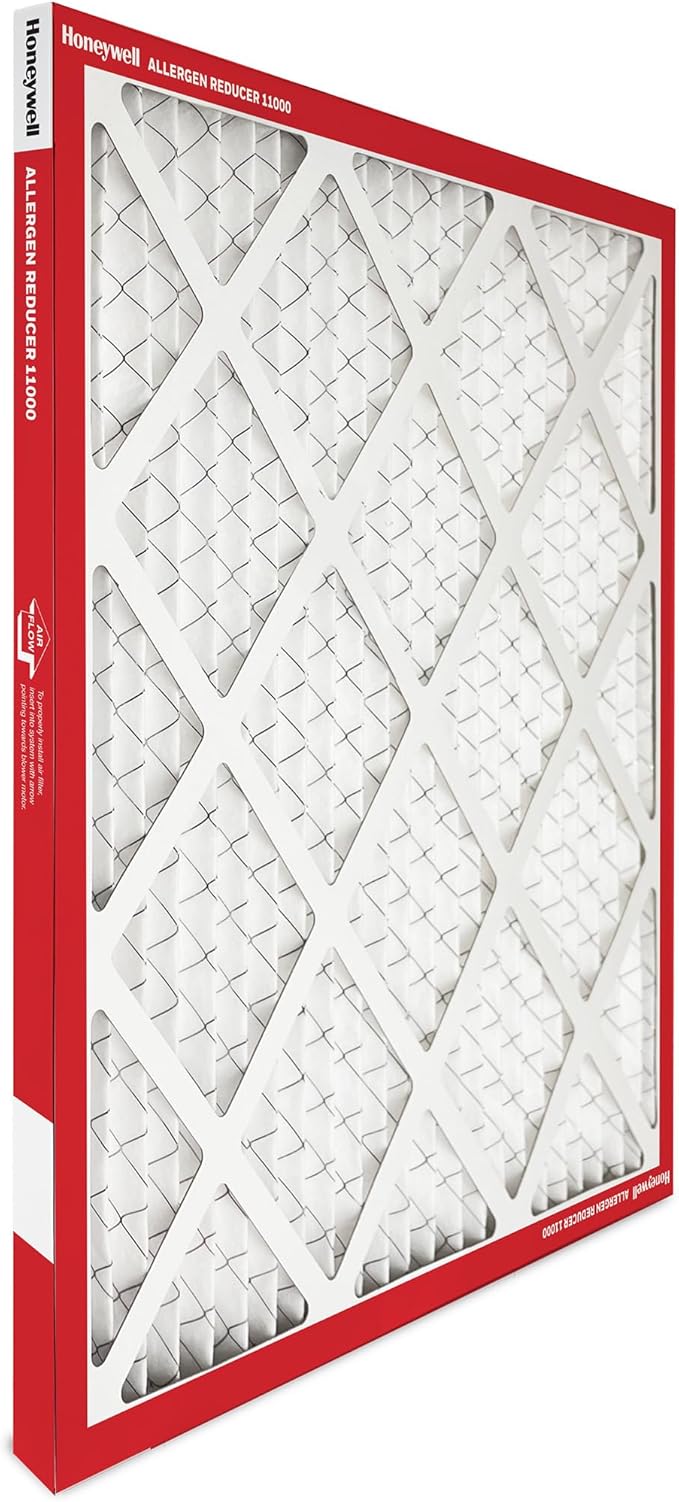Honeywell 20x20x1 MERV 11 Allergen Reducer 11000 Electrostatic Pleated HVAC AC Furnace Air Filter (4-Pack) | Replacement Filter for Home Use | Made in USA