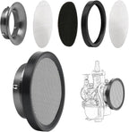 Carburetor Carb Velocity Stack Air Filter Cleaner Modified Trumpet Aluminum Alloy with Sponge Filter Steel Mesh for PWK32-34mm Short Style Fast Intake Suggest for Small Displacement (Titan, 55mm)