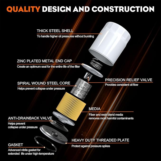 Hipa 951-12690 LT4200 Oil Filter for MTD 751-12690 420cc Troy Bilt TB30 TB30R TB42 TB46 Lawn Mower Craftsman LT1500 LT3800 LT4200 R1000 T1000 T1200 T1300 T1500 fits for Cub Cadet XT1 CC30 CC30H CC800