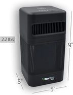 OdorStop OSAP2B HEPA Air Purifier for Areas up to 300 sq ft with USB Charger, Black