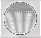 Vent Systems 10" Inch Exhaust Vent Cover with Rubber Gasket - White Galvanized Steel - Robust and Weatherproof Outdoor Air Exhaust Box - Duct or Surface Mounting - Rain and Snow Protection