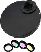Astromania 1.25" Multiple 9-Position Filter Wheel for Telescope - with LRGB Filter Set
