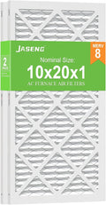 Furnace Filters 10x20x1 MERV 8, MPR 600, Air Filter (2 Pack) for HVAC, AC Furnace - Actual Size: 9.75"x19.75"x0.75"