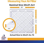Filter King 20x21.5x1 Air Filter | 4-PACK | MERV 13 HVAC Pleated A/C Furnace Filters | MADE IN USA | Actual Size: 20 x 21.5 x .75"