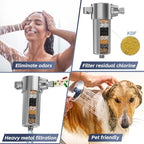 25-Stage Handheld Shower Water Filter with KDF 55 - Advanced Remove Heavy Metals and Chlorine, Leak-Proof Aluminum Design, Suitable for Sensitive Skin and Hair Care