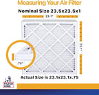 Filter King 23.5x23.5x1 Air Filter | 6-PACK | MERV 13 HVAC Pleated A/C Furnace Filters | MADE IN USA | Actual Size: 23.5 x 23.5 x .75"