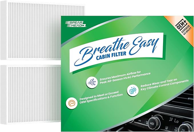 Spearhead OEM+ Particulate Breathe Easy Cabin Filter | Fits Various 1999-2002 Cadillac/Chevrolet/GMC Like OEM | Provides Max Airflow & Enhanced Performance (BE-791AP)