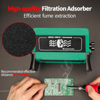 YIHUA 948DQ-I Solder Fume Extractor Fan Solder Smoke Absorber Remover Tiltable Angle with 8 Extra Fan Filters for Soldering Wood Burning and more