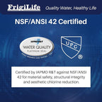 RV Water Filter, NSF/ANSI 42, for RVs Marines, Boats, Campers, for Drinking, Washing, Gardening, Camping, Planting, Spa, Reduces Chlorine, Bad Taste Odor with Hose Protector, 3PACK
