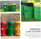 9pcs Trash Can Classification Stickers Recycling Labels for Easy Waste Sorting Removable Self-Adhesive Stickers and Trash Bin