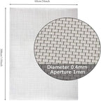 KISKIS 304 Stainless Steel Woven Wire Mesh, Wire Mesh Window Screen Mesh, Prevent Mouse Mice Snakes Hornets Rodents Entering,Easy to Cut and Install,60X300CM24X118INCH