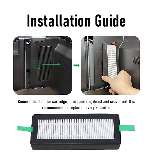 WALFRONT 2PCS Air Filter 3D Printer Filter Cartridges High Efficiency Particulate Air 13 and Activated Carbon Cartridges for Series