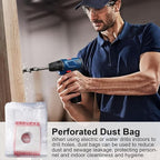 Electric Hammer Dust Bag – Drill Dust Sealr, Hole Saw Catcher | 100PCS Fine Particlle Trap for AC Installation, Wall Cut Dust Barrier Pouch, Compact Vacuum Collector Kit for Plasterboard Drilling Jobs