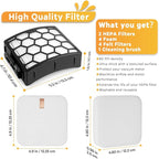 LA502 LA702 LA802 Replacement Filters for Shark Rotator Lift-Away ADV DuoClean Upright Vacuum LA300 LA301 LA322 LA500WM LA360 LA362, Replaces Part # XFFK320 & XHF320