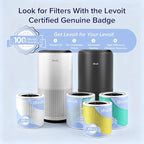 LEVOIT Genuine Core 400S-P Air Purifier Pet Allergy Replacement Filter, Supports HEPA Sleep Mode, High-Efficiency Activated Carbon for Removal of Pollen, Allergen, Core 400S-RF-PA, 1 Pack, Yellow