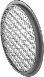 Repa Market 10" Inch Aluminum Gray Soffit Air Vent Cover - Louvered Round Gable Vent with Mesh Screen - Exhaust/Intake Ventilation Grill - House, Attic, Bathroom - Indoor/Outdoor Metal Duct Grate