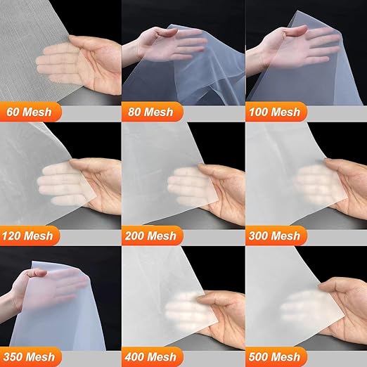 Nylon Mesh Fabric, 60 80 100 120 200 250 300 350 400 500 Mesh Filter, Reusable Strainer Cloth for Wine Juice Fresh Milk(1m x 1m) (80 mesh)