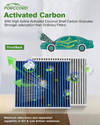 Cabin & Engine Air Filter Fit for 2010-2015 Toyota Prius L4 1.8L, Prius Plug-In 1.8L; 2012-2018 Prius V 1.8L Activated Carbon Cabin Filter Replace#CF10285 CA10741 17801-37020 Car Accessories
