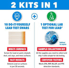 Safe Home® Lead in Solids Combo Test Kit – 10 DIY Swabs + Optional Testing at our EPA Certified Lab – Made in the USA for Homeowners & Contractors – (4 Pack)