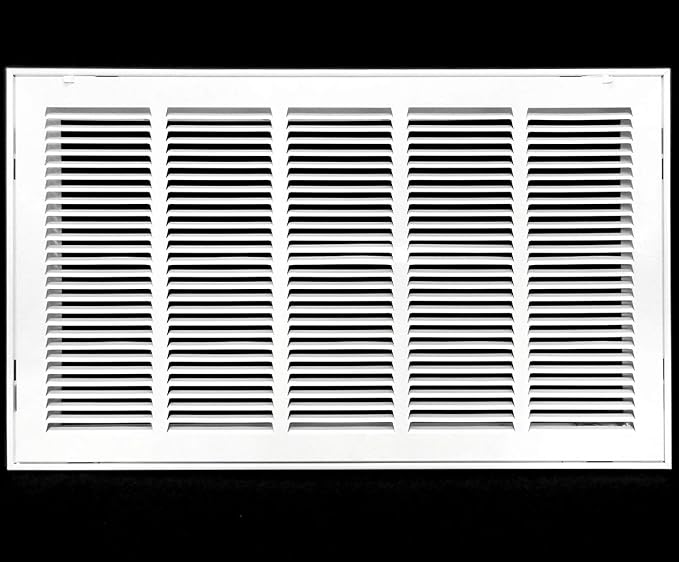 HVAC Premium 26 x 18 Duct Opening Steel Return Air Filter Grille, for 1-inch Filter, Removable Door, Flat Stamped HVAC Vent Cover Grille, Outer Dimensions 28.5 x 20.5