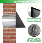 10 Inch Wall Vent Cover,Exhaust Vent Hooded Wall Vent with Screen and Damper,Outdoor Wall Exhaust Vent Cap Exterior Air Vent Cover for Kitchen Range Hood HVAC Duct Dryer Ventilation,Galvanized Steel