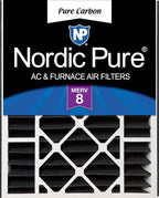 Nordic Pure 20x25x5 (Actual Size: 19 3/4 x 24 1/4 x 4 7/8) Air Bear Replacement Pure Carbon Odor Reduction Merv 8 Air Filter 1 PK