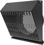 Vent Systems 8" Inch Exhaust Vent Cover with Rubber Gasket - Graphite Black Galvanized Steel - Robust and Weatherproof Outdoor Air Exhaust Box - Duct or Surface Mounting - Rain, Snow Protection