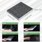 CF11966 Cabin Air Filter With Activated Carbon Compatible with Sierra 1500 2019-2023, Silverado 1500 2019-2023, Yukon 2021-2023, Equinox 2018-2023, Blazer 2019-2023 CP966, 6091C