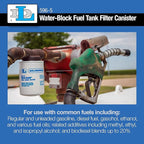 Dutton-Lainson Company - GOLDENROD Water Absorbing Fuel Filter Replacement Canister - 10 Micron Particle Removal for Gasoline, Diesel, Ethanol, and Biodiesel - Compatible with Water-Block Models 596