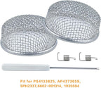 2 Pack RV Flying Insect Screen Furnace Vent Cover Bug Screens, 2.8 x 1.3 Inch Stainless Steel Mesh for Camper, Installation Tool Included