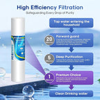 ICEPURE 1 Micron 20" x 4.5" Whole House Sediment Home Water Filter Replacement Cartridge, Compatible with SP-DD-5005-20BB, FPMB5-20, AP810-2, 155358-43, SDC-45-2005, 2PP20BB1M, P5-20, FP25B, 2 Pack