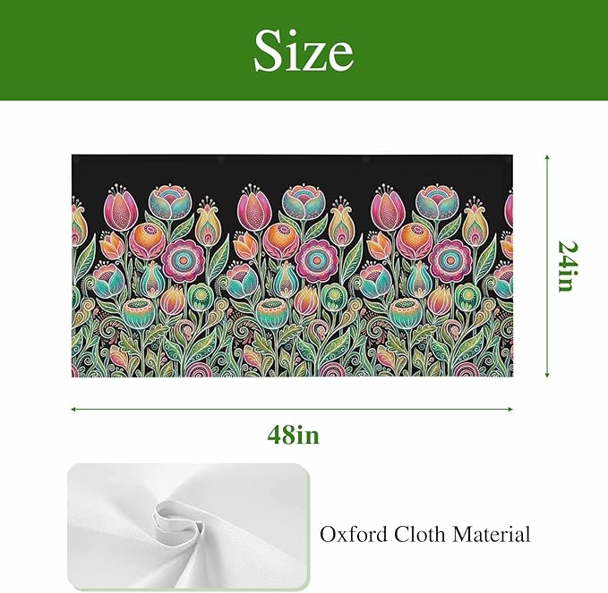 Fluorescent Light Covers for Ceiling Lights Colorful Flowers Magnetic Light Filters 2 Pack 4x2 ft Abstract Lines Floral Ceiling Lights Cover for Classroom Office School Home Drop Lamp Decor